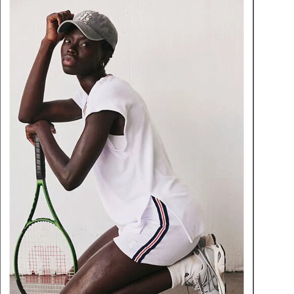 NWOT Free People Movement X Free People Towel Terry Tunic Shorts Set In White - Picture 4 of 10